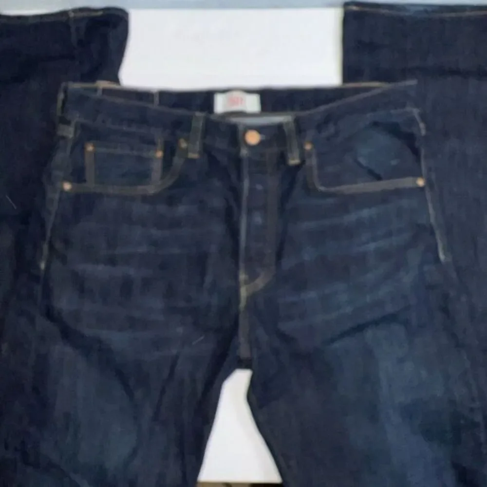 Levis Men's 501 Straight Fit Denim Blue Jeans Button‎ Fly Modern Sz 34x34